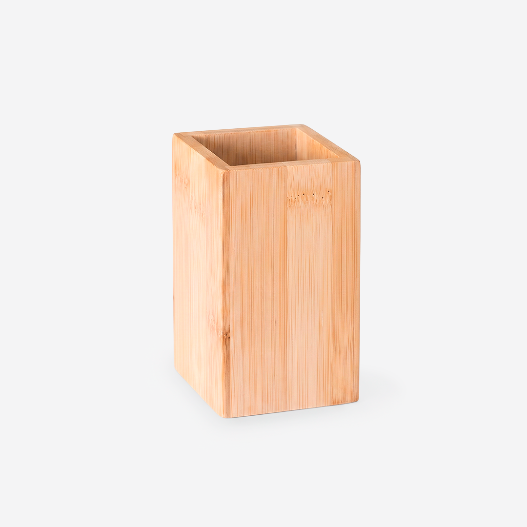 Vaso cuadrado de bambú 300 ml
