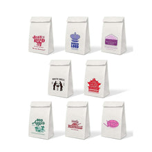 Cargar imagen en el visor de la galería, Set de 24 bolsas de papel con 8 diseños diferentes &quot;Take-out&quot;
