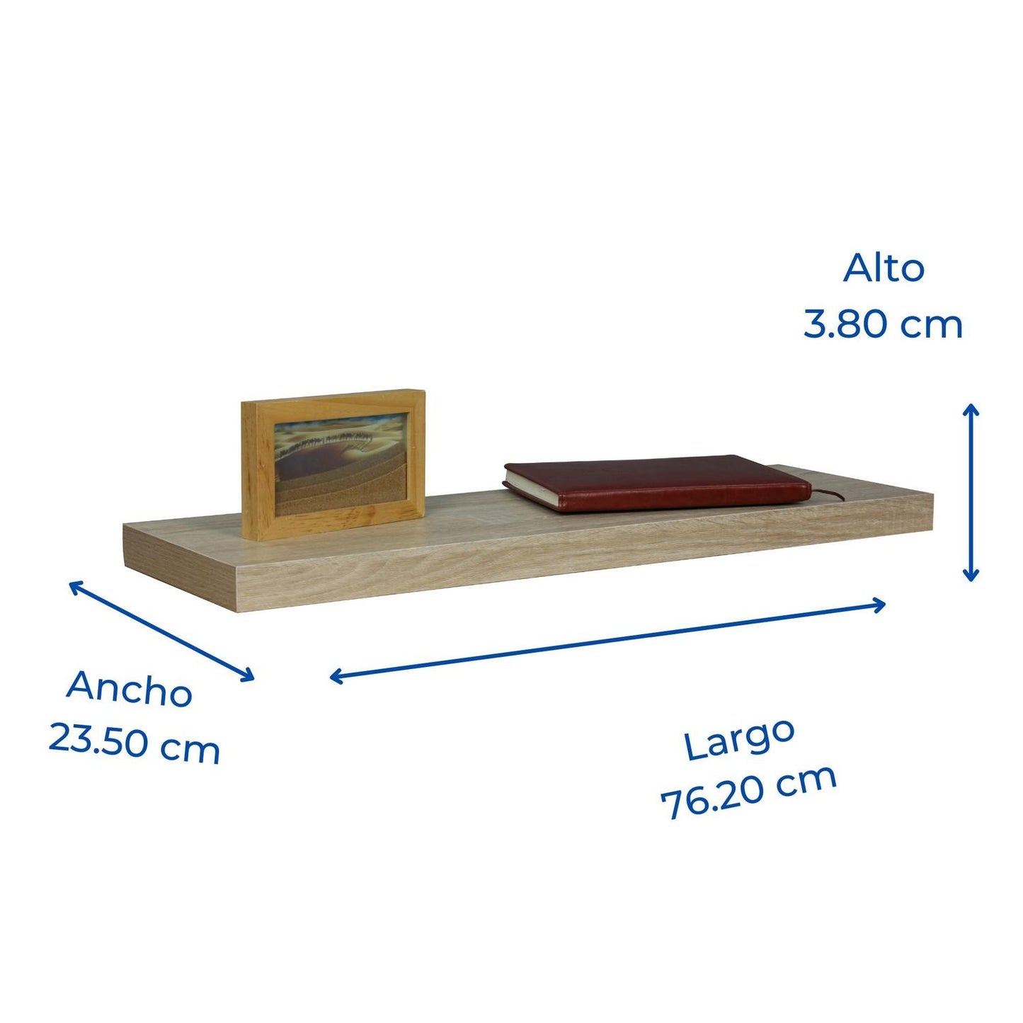 Repisa flotante minimalista Roble