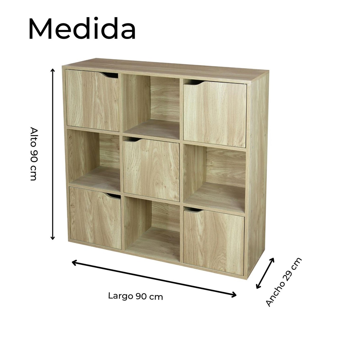 Organizador 9 Cubículos, Librero Gabinete Multifuncional
