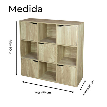 Organizador 9 Cubículos, Librero Gabinete Multifuncional