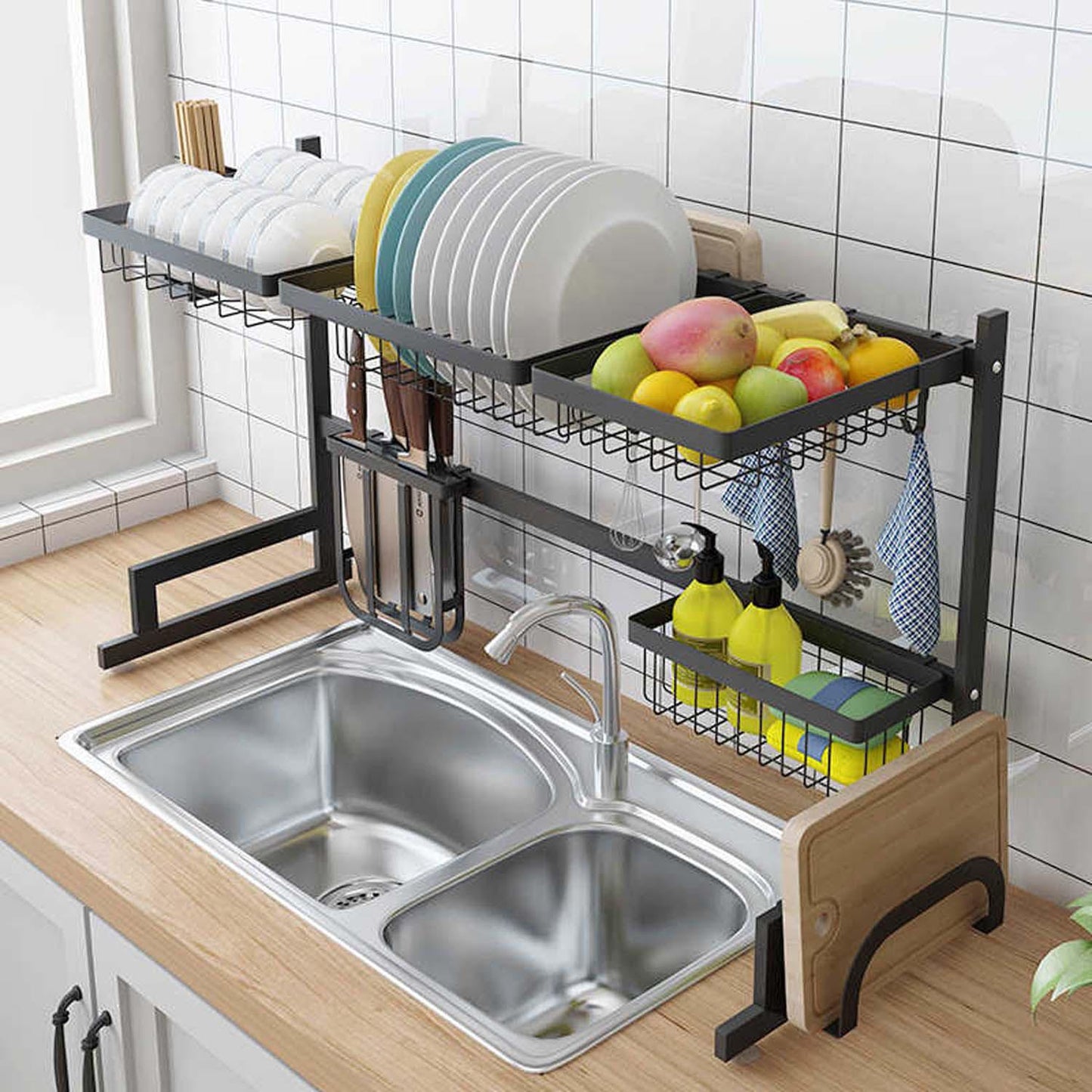Escurridor organizador multifuncional