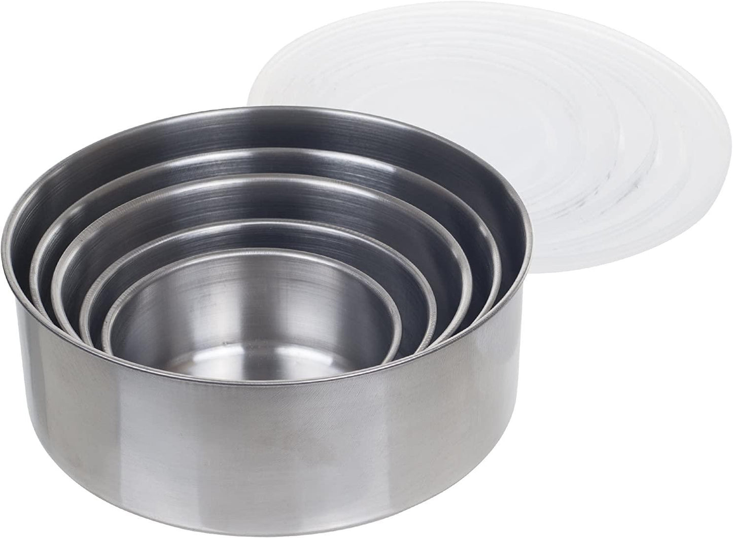 Set 5 recipientes de acero Inoxidable con tapa