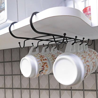 Soporte de tazas para alacenas 10 ganchos