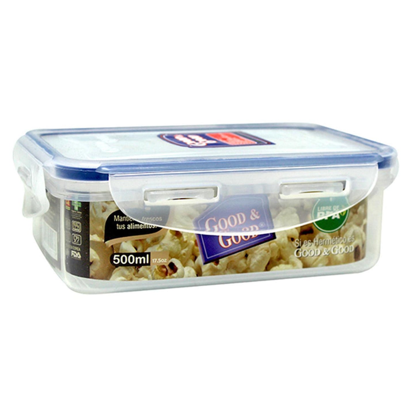 Recipiente con tapa hermética 500 ml