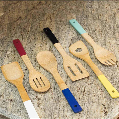 Juego de 6 utensilios de bambú