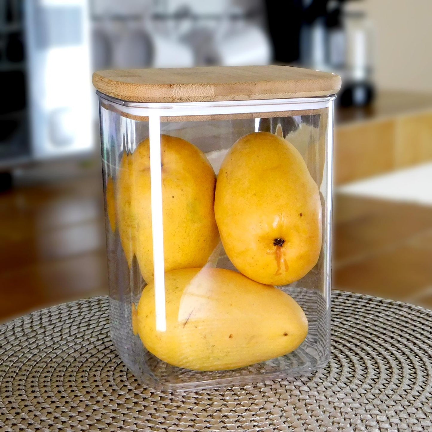Recipiente con tapa hermética de bambú 1.5 L