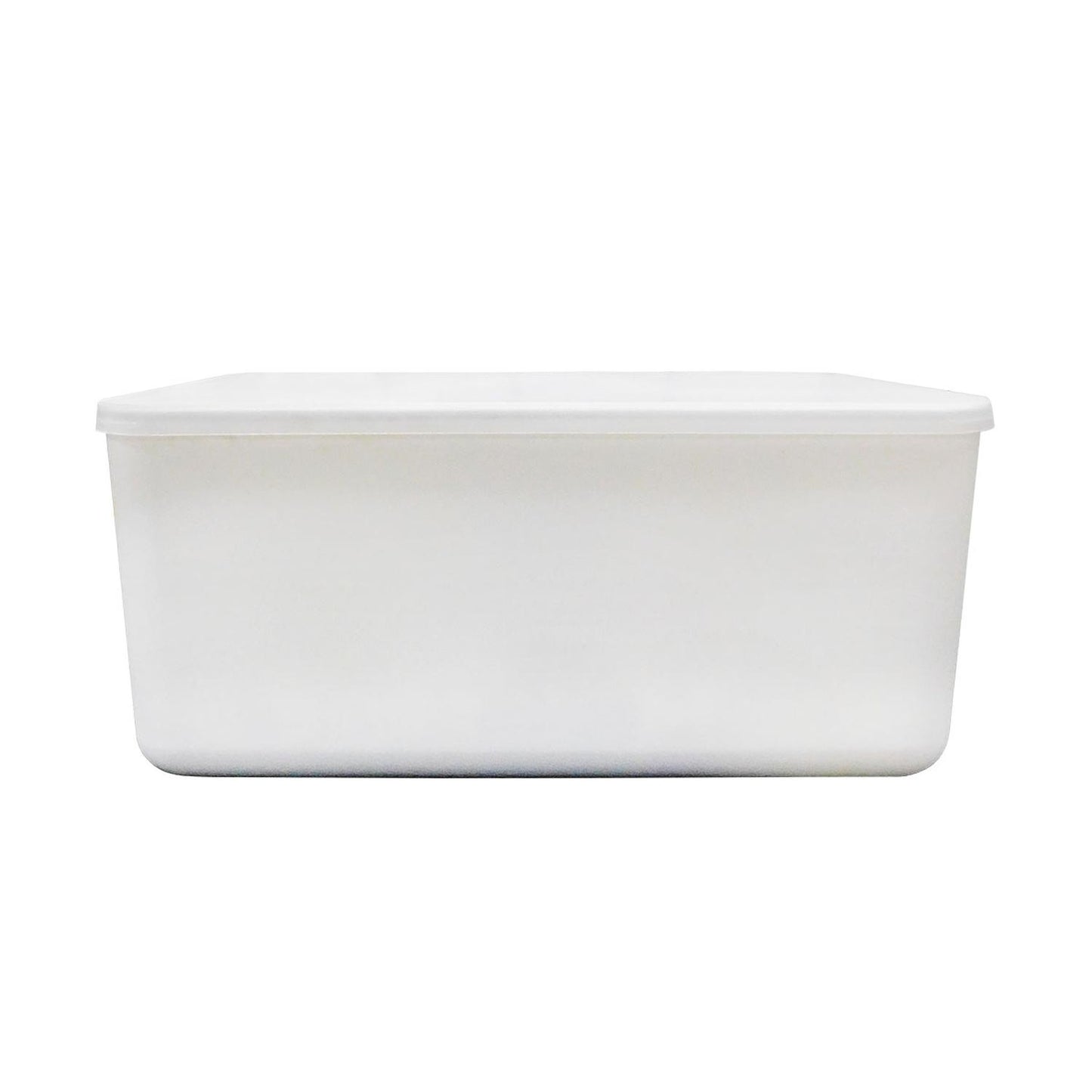 Caja mediana con agarraderas y tapa transparente