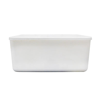 Caja mediana con agarraderas y tapa transparente