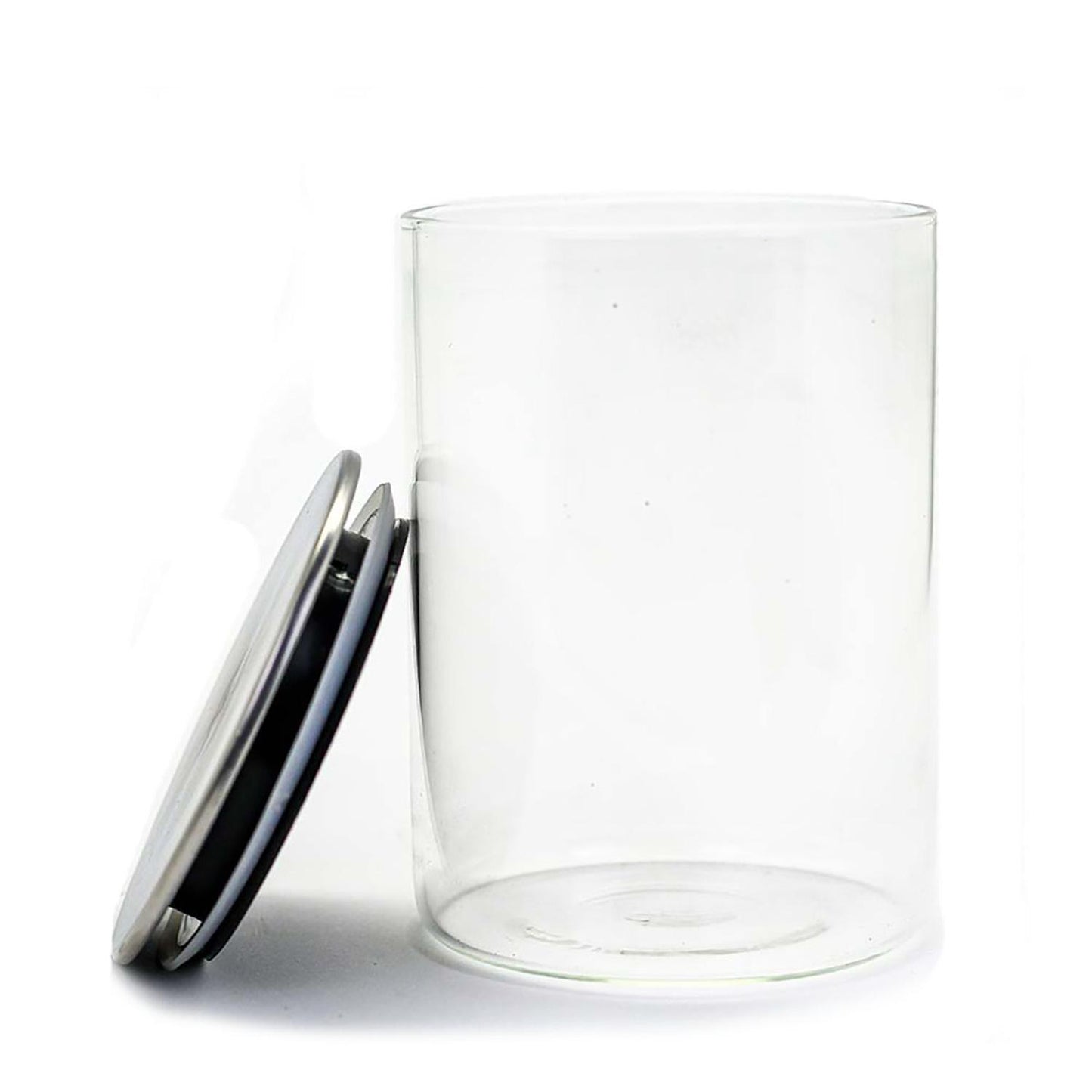 Recipiente de cristal con tapa hermética de acero 500 ml