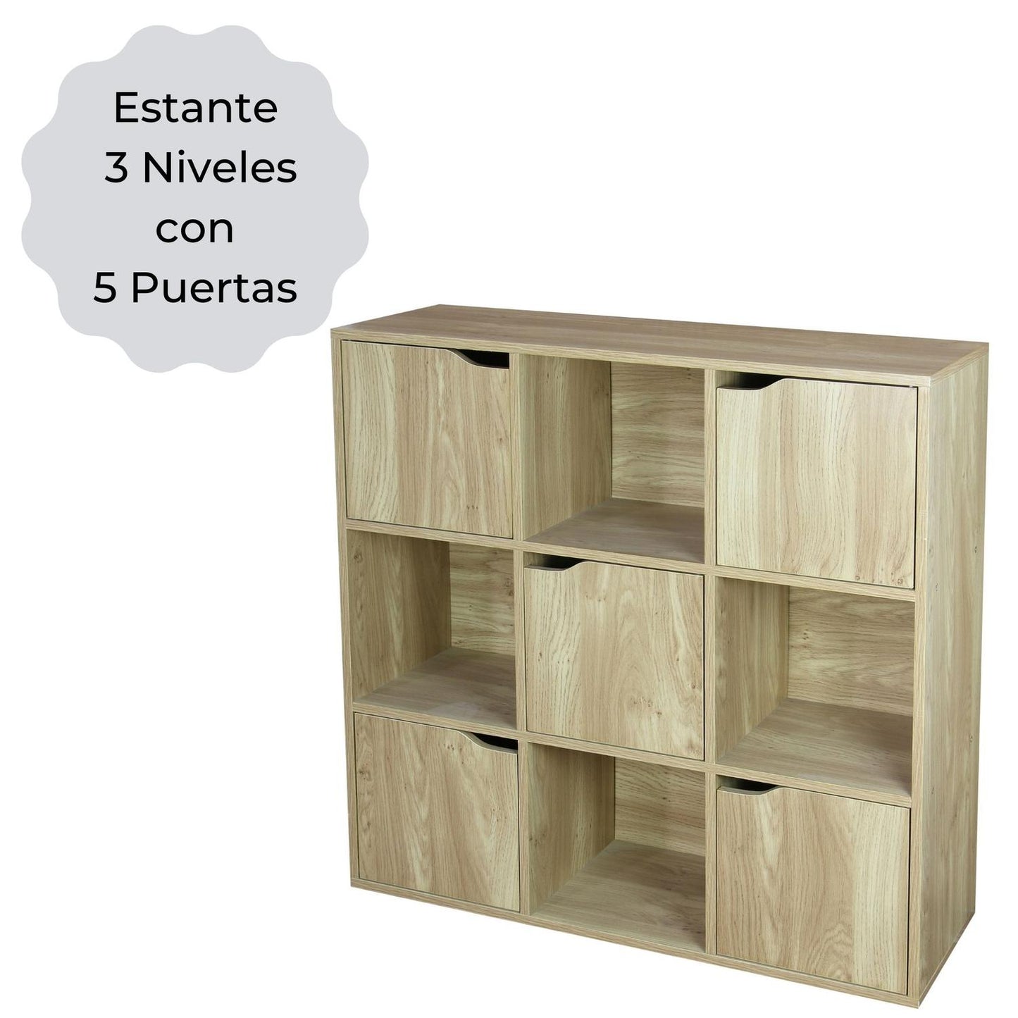 Organizador 9 Cubículos, Librero Gabinete Multifuncional