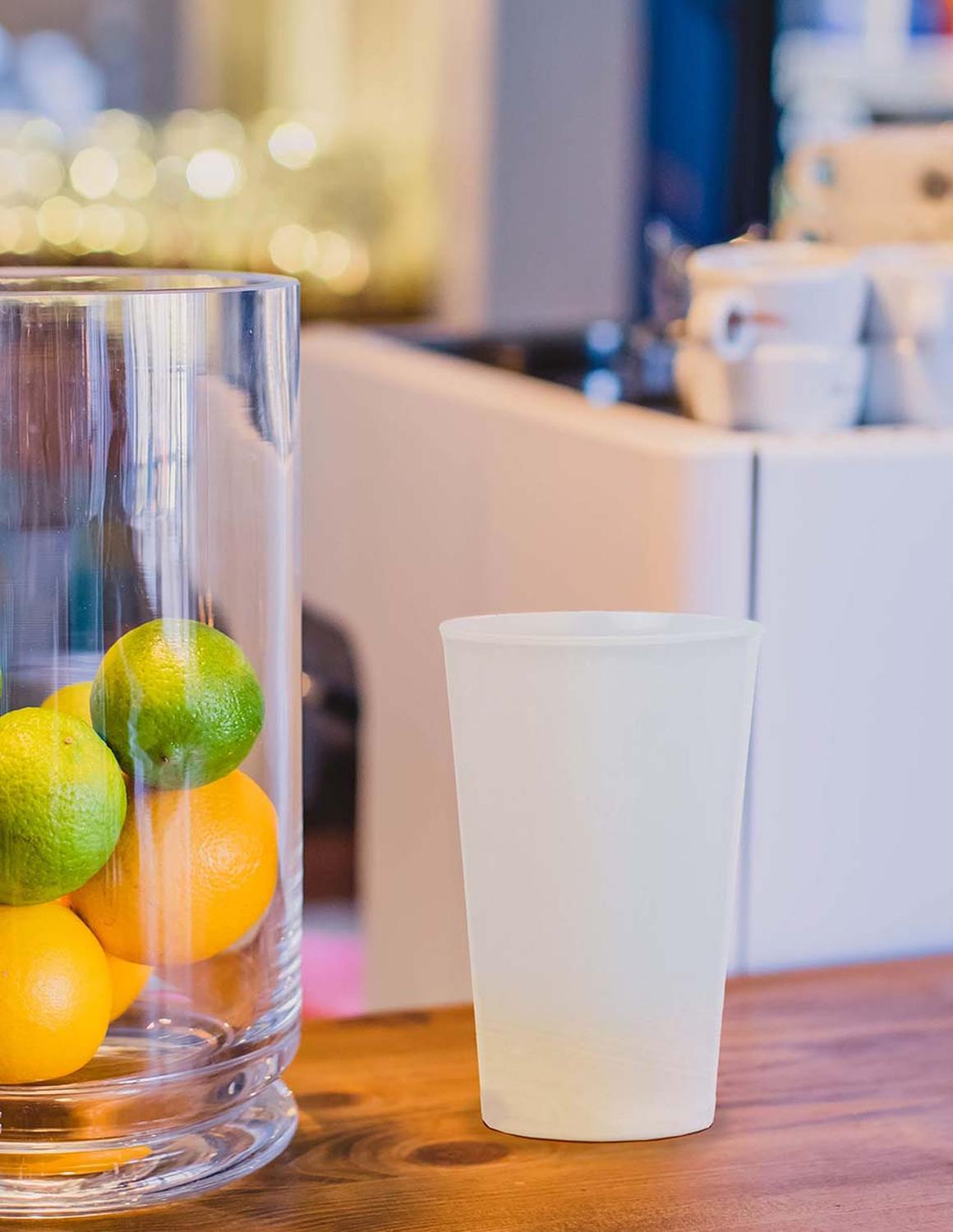 Vaso blanco de melamina 350 ml