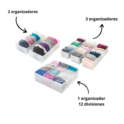 Kit organizador de ropa interior 6 piezas