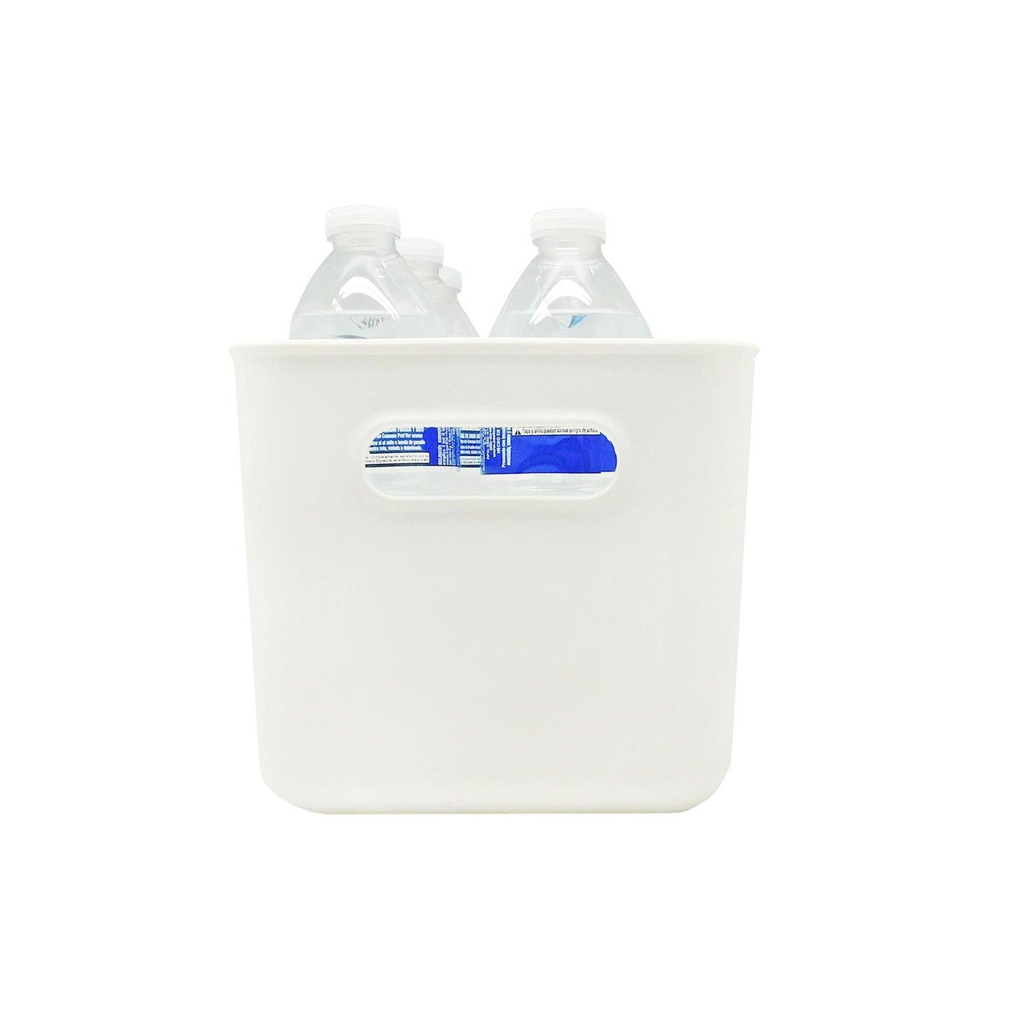 Caja chica con agarraderas y tapa transparente 25 x 15 x 18 cm