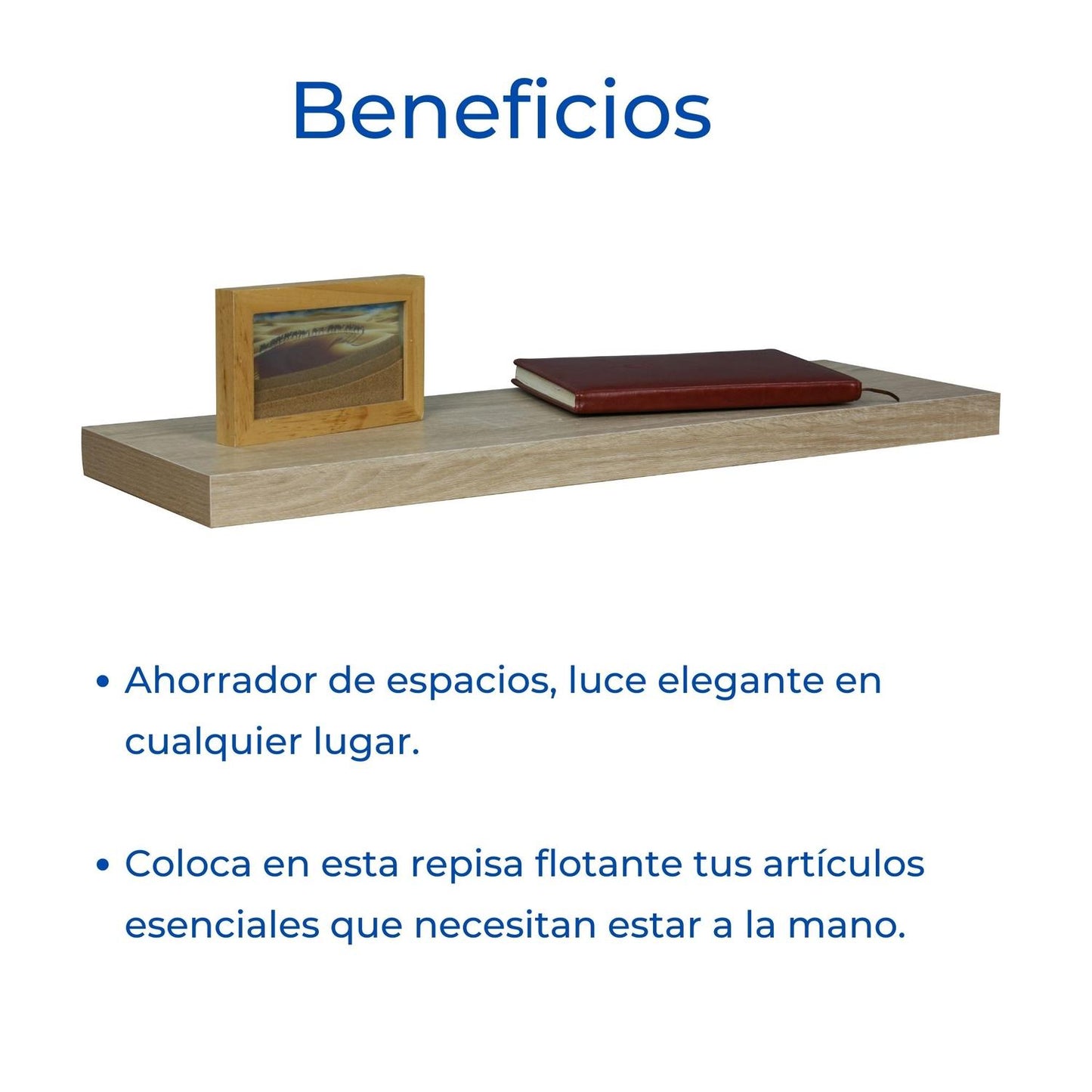 Repisa flotante minimalista Roble