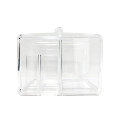 Caja de acrílico con tapa 4 divisiones