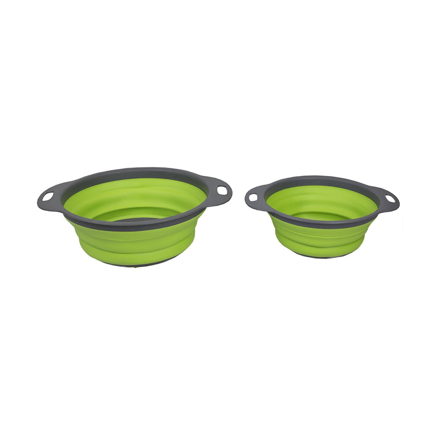 Juego de 2 coladores de silicón plegables