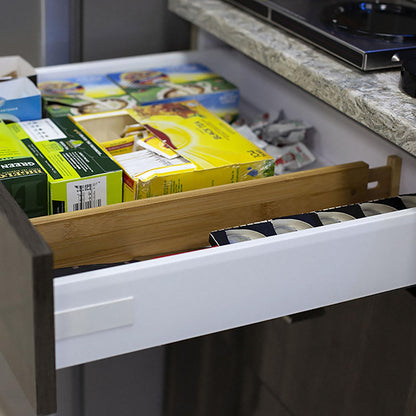 Separador de cajón extendible ajustable delgado