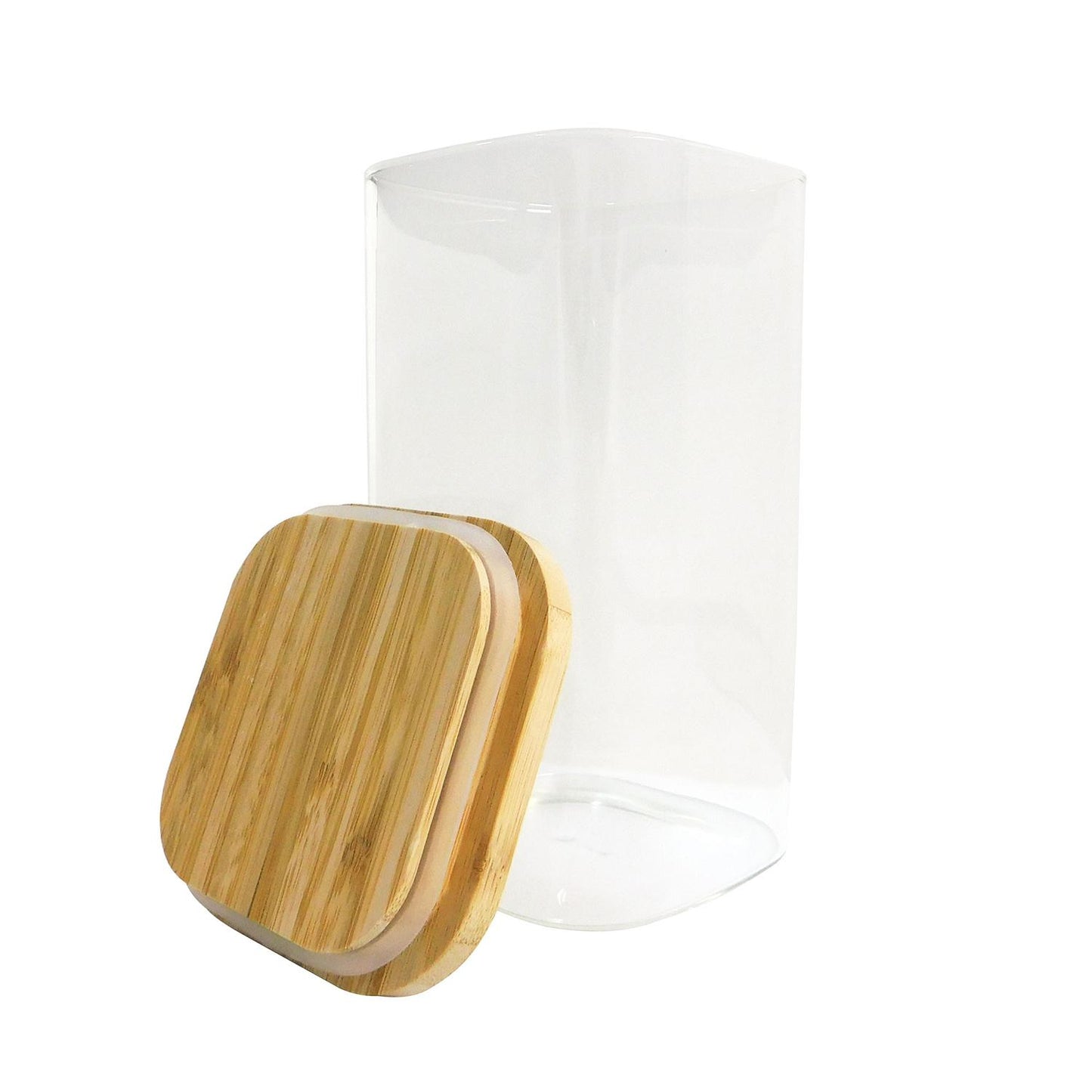 Recipiente con tapa hermética de bambú 1.4 L