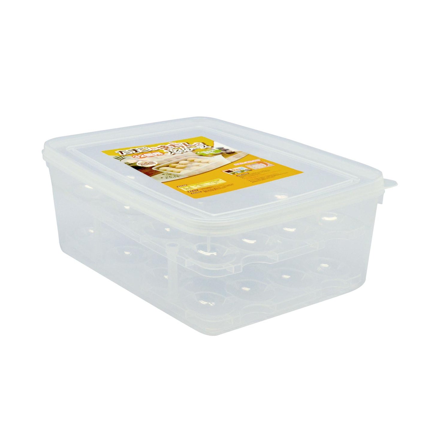 Organizador doble nivel con tapa para 32 huevos