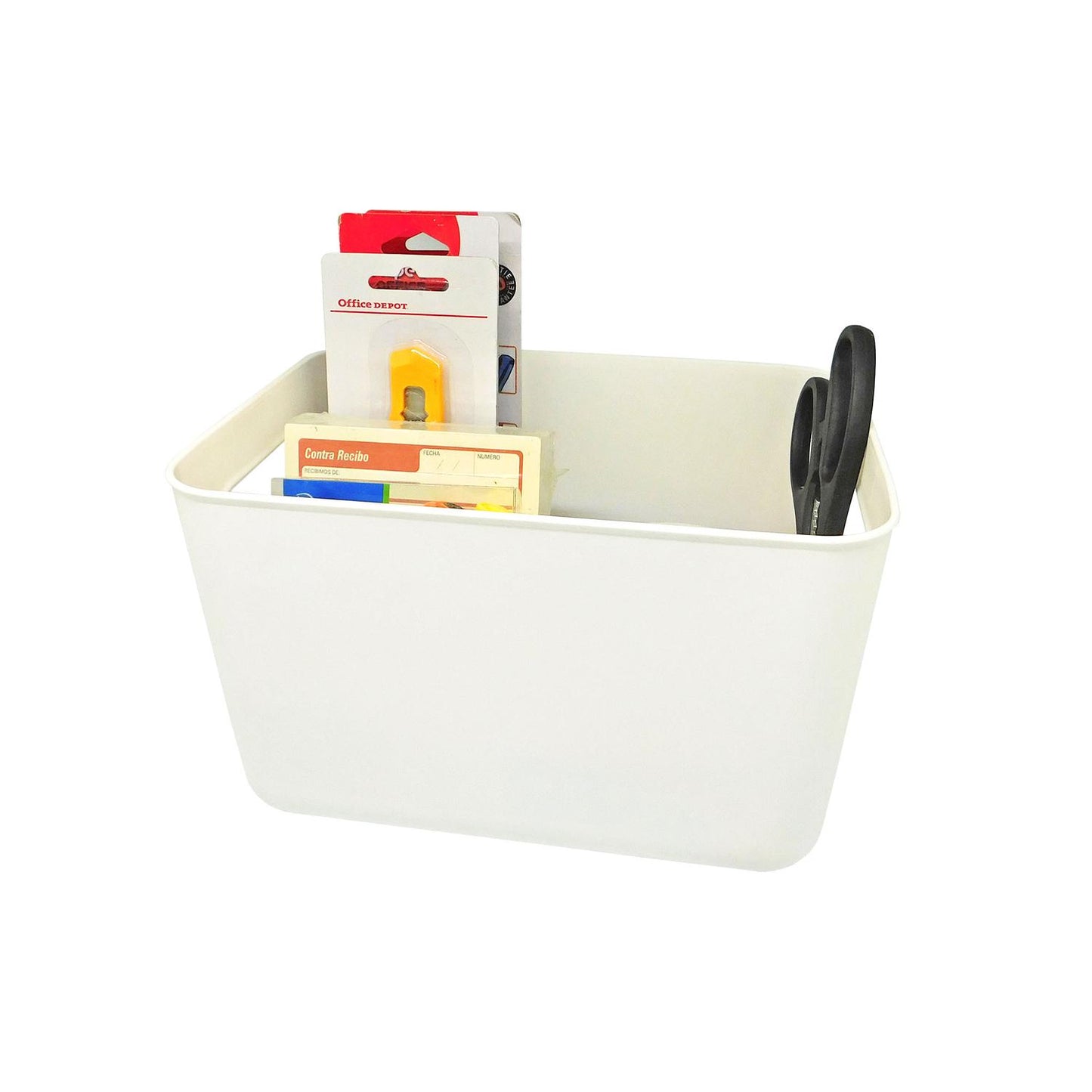 Caja chica con agarraderas y tapa transparente 25 x 15 x 18 cm