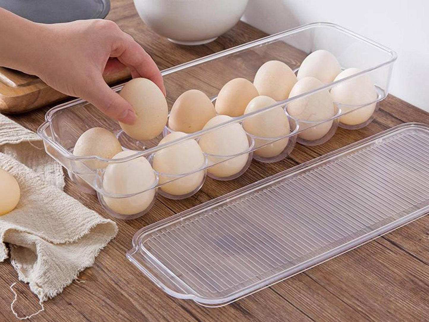 Organizador para 14 Huevos transparente