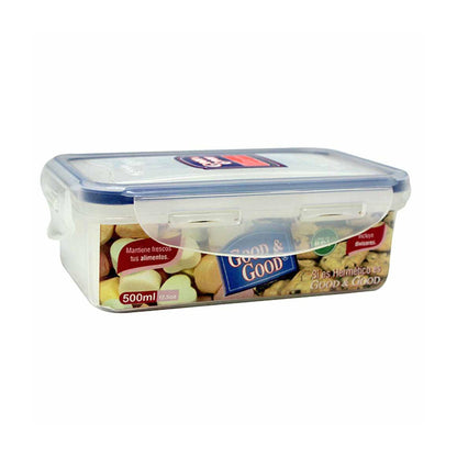 Recipiente con 2 divisiones con tapa hermética 500 ml