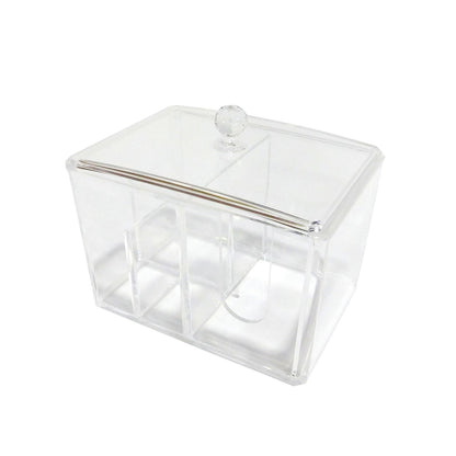 Caja de acrílico con tapa 4 divisiones
