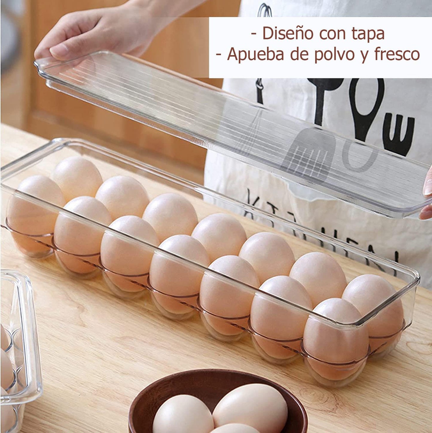 Organizador para 14 Huevos transparente
