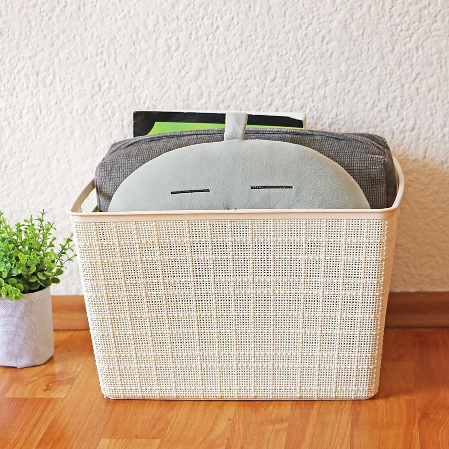 Caja de plástico con asas laterales 30 x 26 x 22 cm