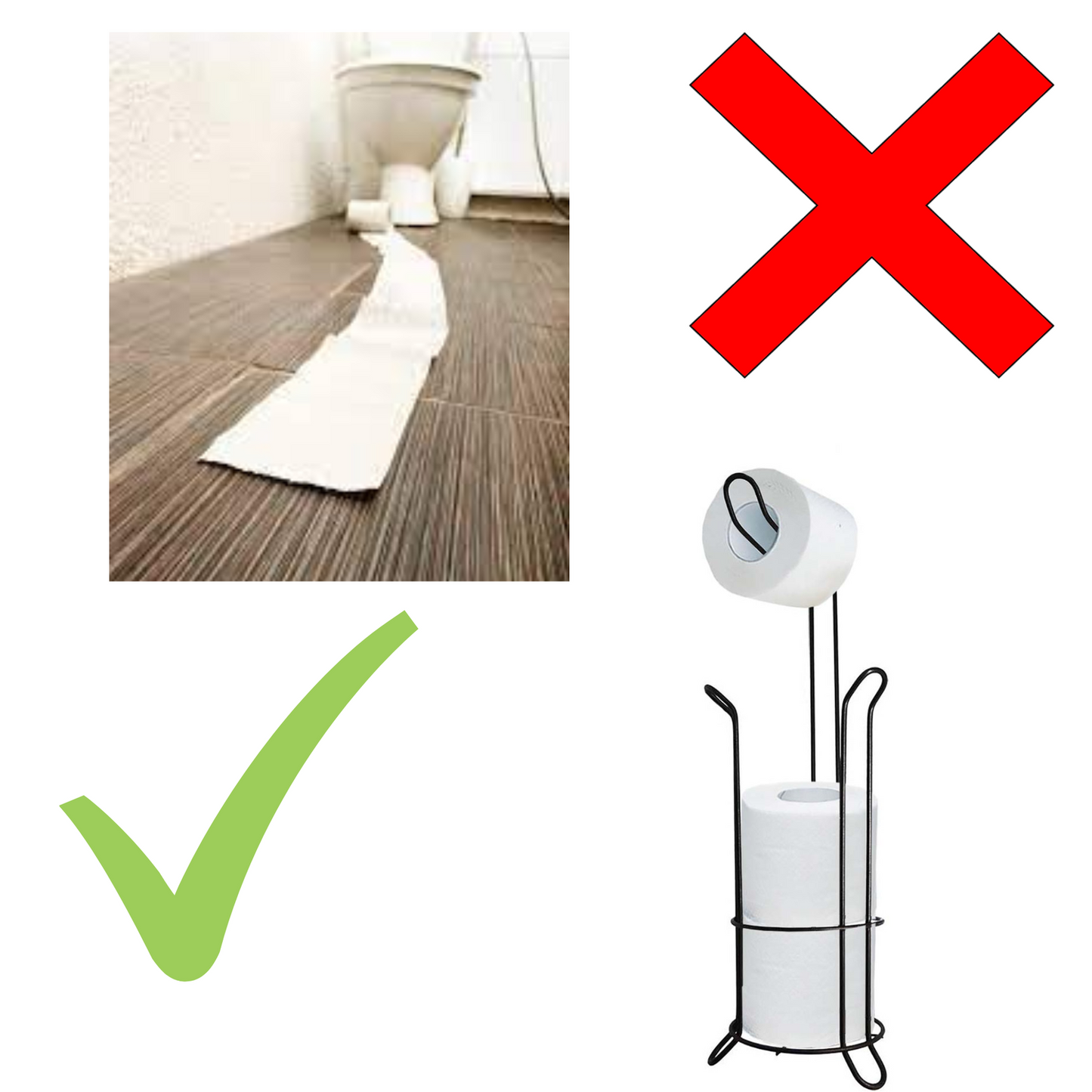 Porta Rollos de Baño con Dispensador